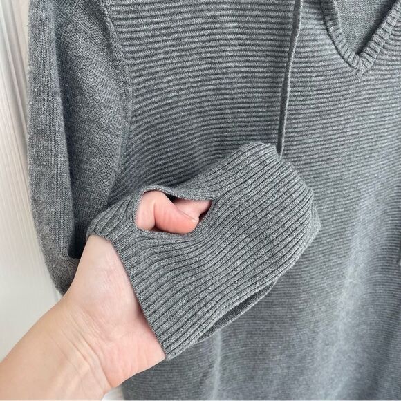 Athleta Aster Hooded Gray Sweater Women’s Size S - Picture 6 of 7